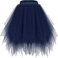 thumbnail image 1 of Hinvhai Girl's Tutu Skirt Vintage Ballet Bubble Dance Skirts for Party Navy 3-9Years, 1 of 3