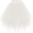 thumbnail image 1 of Hinvhai Girl's Tutu Skirt Vintage Ballet Bubble Dance Skirts for Party White 3-9Years, 1 of 3