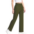 thumbnail image 1 of Hinvhai Girls Dress Work Pants High Waisted Flare Casual Slacks Stretchy Boot Cut Yoga Trousers Green 5 Years, 1 of 9