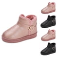 thumbnail image 1 of Hinvhai Girls and Boys Boots Fleece Slip-On Warm Girls Snow Boots Waterproof Kids Winter Boots Stylish Kids Walking Boots Pink 3.5(37), 1 of 9