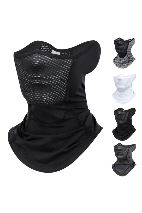 Half Ski Mask Windproof Face Cover Winter Warm Ear Warmer Cold Weather Men Women White Free Size