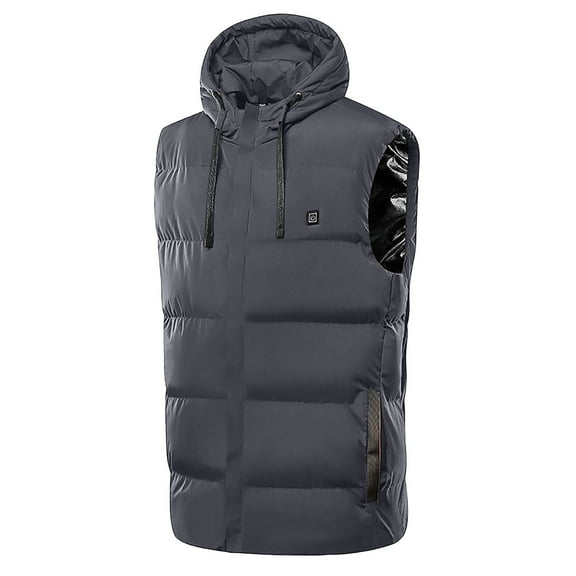 Hinvhai Heated Vest USB Electric Heated Vest Heating Jacket Winter Vests for Outdoor Motorcycle Camping Fishing Skiing Gray 10(XL)