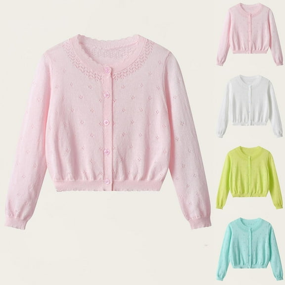 Hinvhai Infant Baby Girl Cardigan Sweater Long Sleeve Button Up Knit Sweatshirt Jacket Toddler Baby Girl Fall Outfits Yellow 9 Years