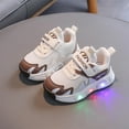 thumbnail image 1 of Hinvhai LED Breathable Luminous Sneakers Clearance for Little Kids Toddler Baby Girls Boys Light Up Baby Shoes Khaki 7 Years, 1 of 5