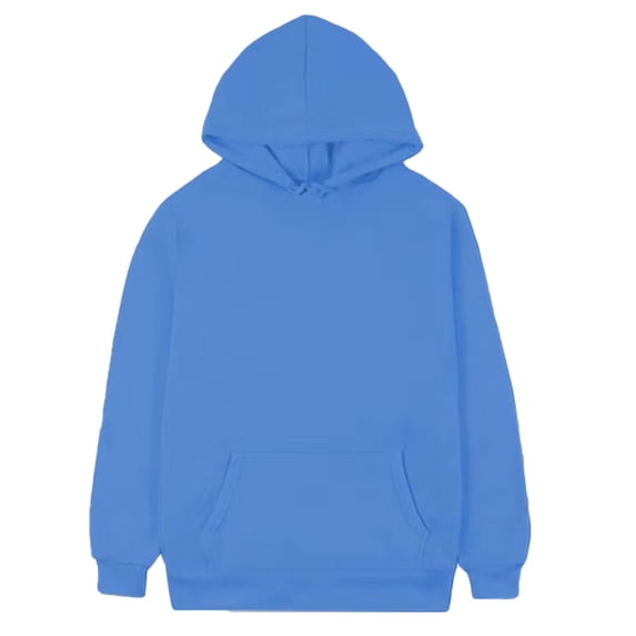 Hinvhai Men Hoodie Sweatshirt Casual Solid Color Hooded Sweater Pockets Top Color Hoodie Men Blue XL(XL)