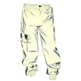 thumbnail image 1 of Hinvhai Men Rave Reflective Pants Breathable Zipper Fluorescent Trousers Casual Night Sporting Jogger Gray XL(XL), 1 of 7