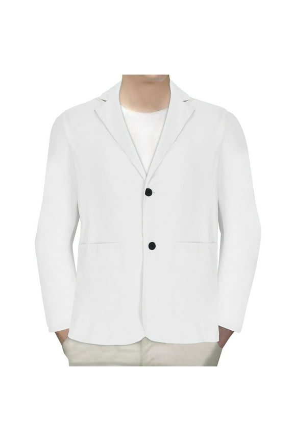 Men's Cardigan Sweater Shawl Collar Button Down Knit Blazer Jacket Knitwear White 12(XXL)