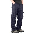 thumbnail image 1 of Hinvhai Men's Cargo Pants with 8 Pockets Ripstop Cotton Cargo Pants for Men Hiking Camping Fishing Running Navy 33, 1 of 8