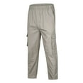 thumbnail image 1 of Hinvhai Men's Casual Cargo Pants Workout Joggers Stretch Sweatpants Hiking Drawstring Tactical Pants with Multi Pockets Gray 16(XXXXXL), 1 of 6