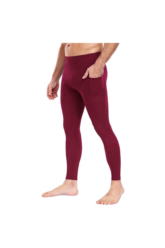 Men’s Compression Pants Running Tights Workout Leggings Athletic Base Layer Pants for Sports Yoga Basketball Red XXXL(XXXL)
