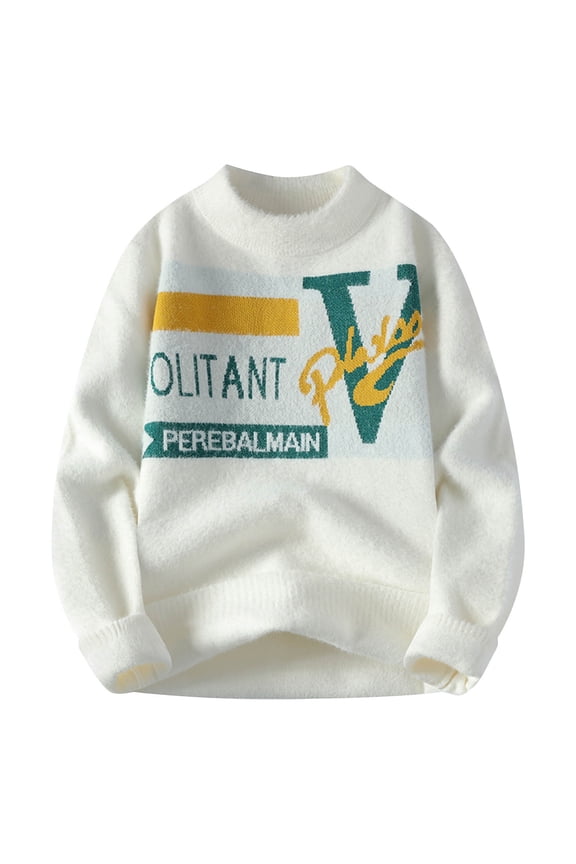 Men's Irish Knit Sweaters Cable Jacquard Pullover Sweater Unisex Woven Crewneck Knitted Top White 10(XXL)