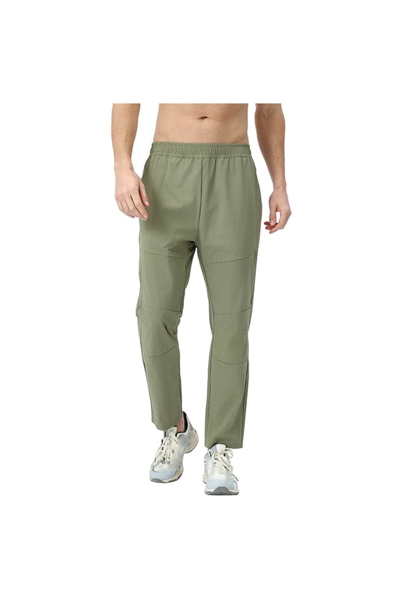 Men’s Jogger Workout Pants Tapered Fit Quick Dry Athletic Training Pants with Drawstring Waist Stretch Track Pants for Sports Army Green L(L)