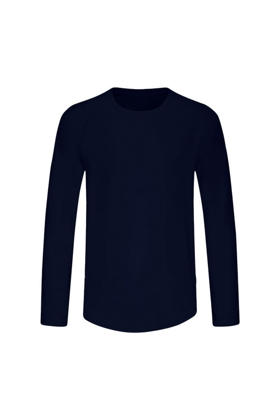 Men's Long Sleeve Shirts UPF 50+ UV Sun Protection Athletic Shirts for Hiking Running Workout Rash Guard Dark Blue XL(XL)