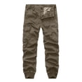 thumbnail image 1 of Hinvhai Men's Outdoor Casual Quick Drying Lightweight Hiking Cargo Pants with Pockets Coffee L, 1 of 3