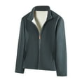 thumbnail image 1 of Hinvhai Men's Polar Fleece Jacket Lightweight Full Zip Jackets Outdoor Hiking Casual Soft Warm Coat with Pockets Dark Gray XXXXL, 1 of 3