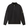 thumbnail image 1 of Hinvhai Men's Quarter Zip Pullover Sweatshirts Fleece Sweatshirt Stand Collar Long Sleeve Shirt with kangaroo Pocket Black L(L), 1 of 5