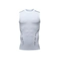 thumbnail image 1 of Hinvhai Men's Round Neck Solid Color Workout Tank Tops Gym Sleeveless Bodybuilding Shirts Fitness Athletic Muscle Tee White L(L), 1 of 6