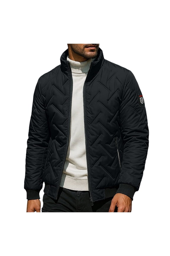 Men's Slim Fit Lightweight Softshell Bomber Jacket Coat Fall Jackets for Men Black L(L)