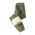 thumbnail image 1 of Hinvhai Men's Winter thermal Fleece Pants Sherpa Lined Sweatpants Athletic Warm Running Jogger Pants Green XXL(XXL), 1 of 5