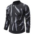 thumbnail image 1 of Hinvhai Men's Wool Blend Crewneck Sweater Argyle Long Sleeve Pullover Sweater for Casual Or Dressy Wear Dark Gray 16(XXXXL), 1 of 3