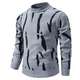 thumbnail image 1 of Hinvhai Men's Wool Blend Crewneck Sweater Argyle Long Sleeve Pullover Sweater for Casual Or Dressy Wear Gray 14(XXXL), 1 of 5