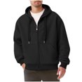 thumbnail image 1 of Hinvhai Men's Zip Up Hoodies Jackets Classic Sweatshirts,Mens Warm Cotton Fleece Long Sleeve Sweater Winter Clothing Black M(M), 1 of 9
