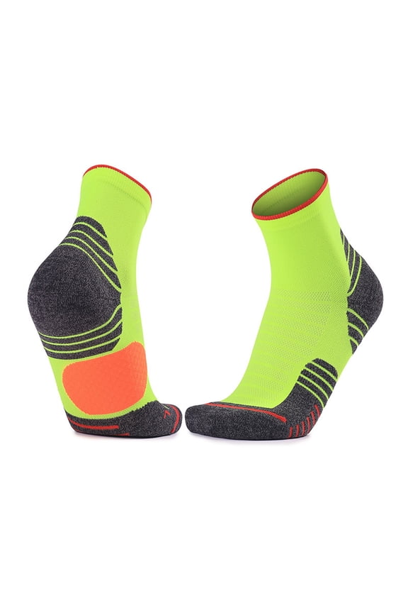 Mens Ankle Athletic Low Cut Socks for Men Cushioned Running Sports Workout Tab Socks 1Pairs Green Free Size