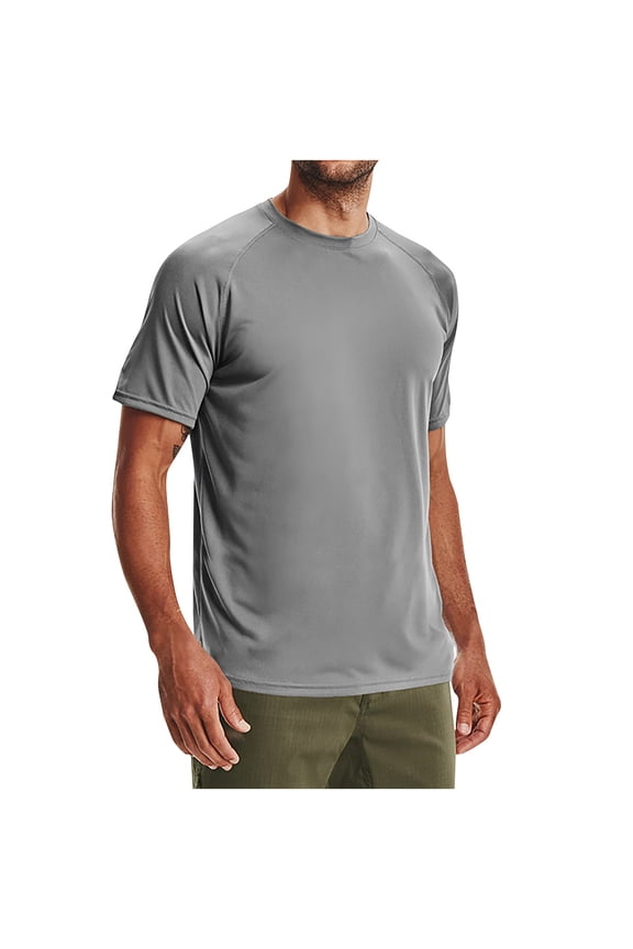 Mens Bamboo Viscose T Shirt Ultra Soft Plain Tshirts for Men Cooling Crew Neck Casual Basic Tee Shirt Undershirt Gray 6(M)