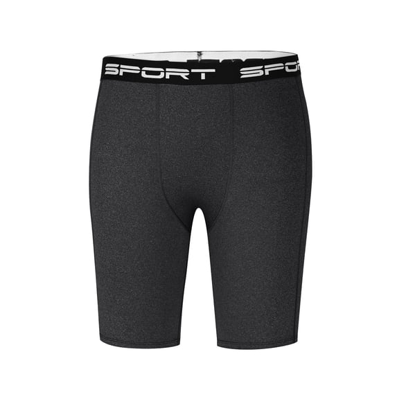 Hinvhai Mens Compression Shorts Spandex Shorts Performance Sport Athletic Underwear Workout Running Base Layer Black M(M)
