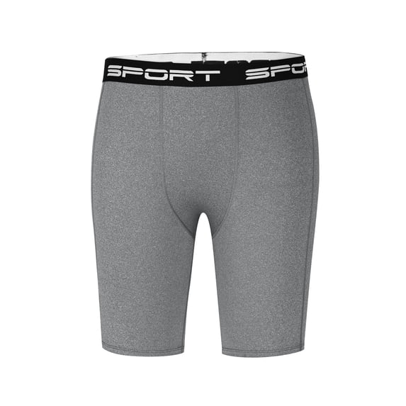 Hinvhai Mens Compression Shorts Spandex Shorts Performance Sport Athletic Underwear Workout Running Base Layer Gray M(M)