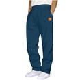 thumbnail image 1 of Hinvhai Mens Sweatpants Baggy Track Pants Drawstring Elastic Waisting Pants with Pockets Workout Athletic Joggers Navy XXL(XXL), 1 of 3