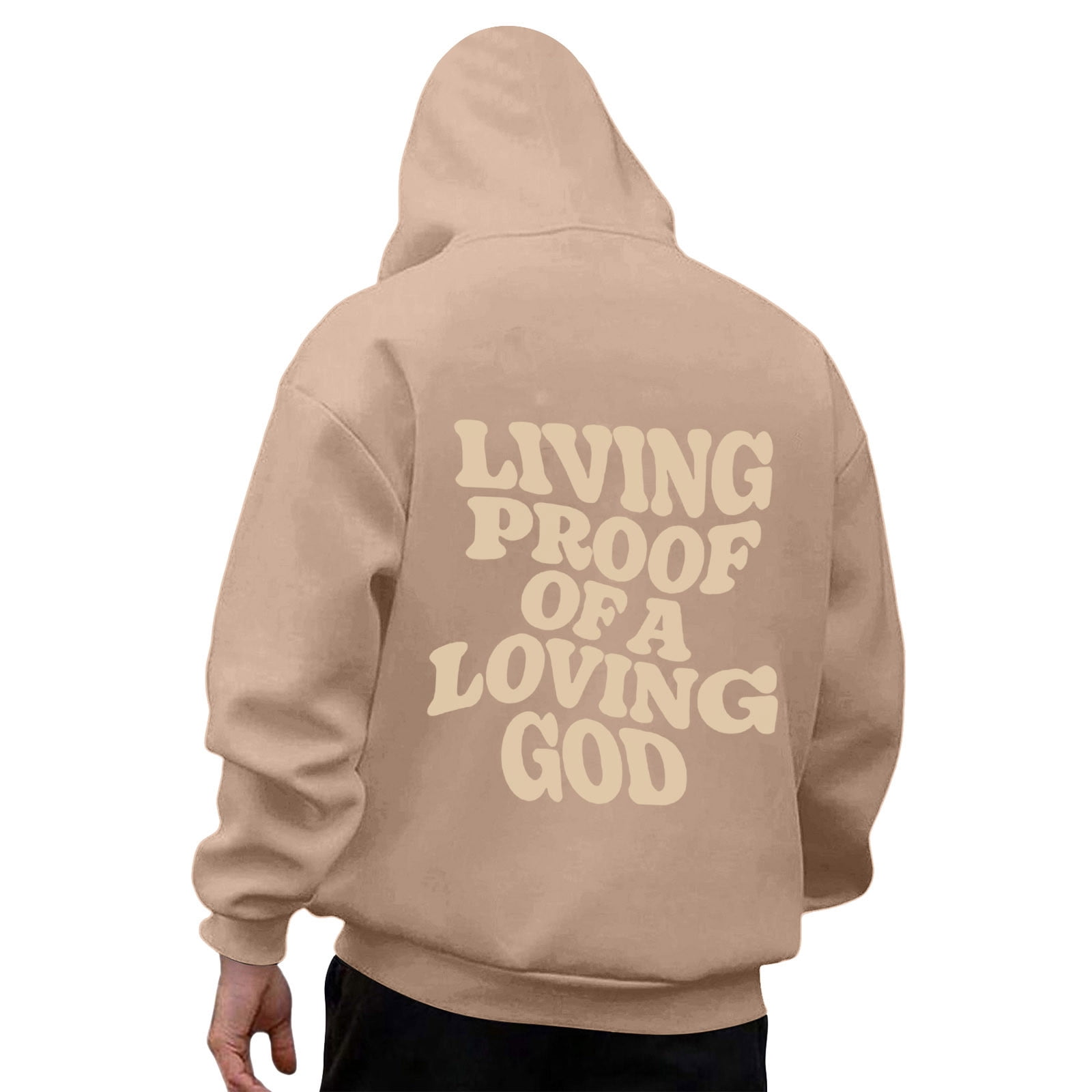 Hinvhai Mens Vintage Hooded Sweatshirts Jesus Cross Print Long Sleeve — free download