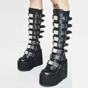 Shop Punk Rock Boots in Black and Metallic Styles for Edgy Fashion