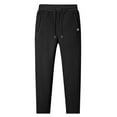 thumbnail image 1 of Hinvhai Plus Size Pants Clearance Men's Lamb Wool Trousers and Trousers Plus Velvet Thick Solid Color Large Size Running Fitness Sports Pants Black 22(XXXXXXXL), 1 of 1