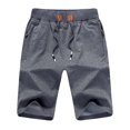 thumbnail image 1 of Hinvhai Plus Size Pants Clearance Men's Waist Drawstring Loose Relaxed Outdoor Summer Beach Shorts Pants Dark Gray 6(M), 1 of 4