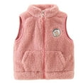 Hinvhai Toddler Baby Boy Girl Fleece Vest Clearance Fuzzy Sherpa