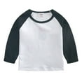thumbnail image 1 of Hinvhai Toddler Baby Girls Boys 3/4 Sleeve Shirts Raglan Shirt Baseball Tee Cotton T-Shirt Black 11-12Years, 1 of 5