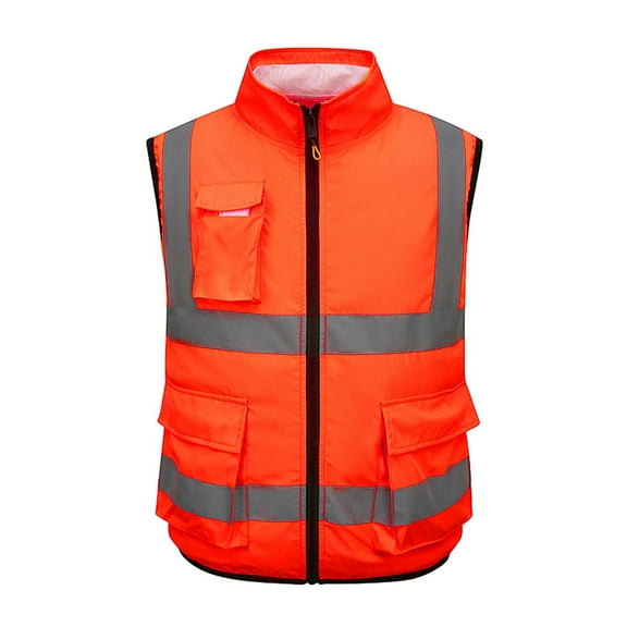Hinvhai Unisex Cooling Vest with Air Supply Portable Fans High Visibility and Pockets Red XL(XL)