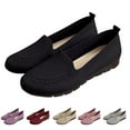 thumbnail image 1 of Hinvhai Women's Ballet Flats - Comfortable Round Toe Knit Slip-On Shoes, Casual office Dress Flats for Work Red 9.5(43), 1 of 5