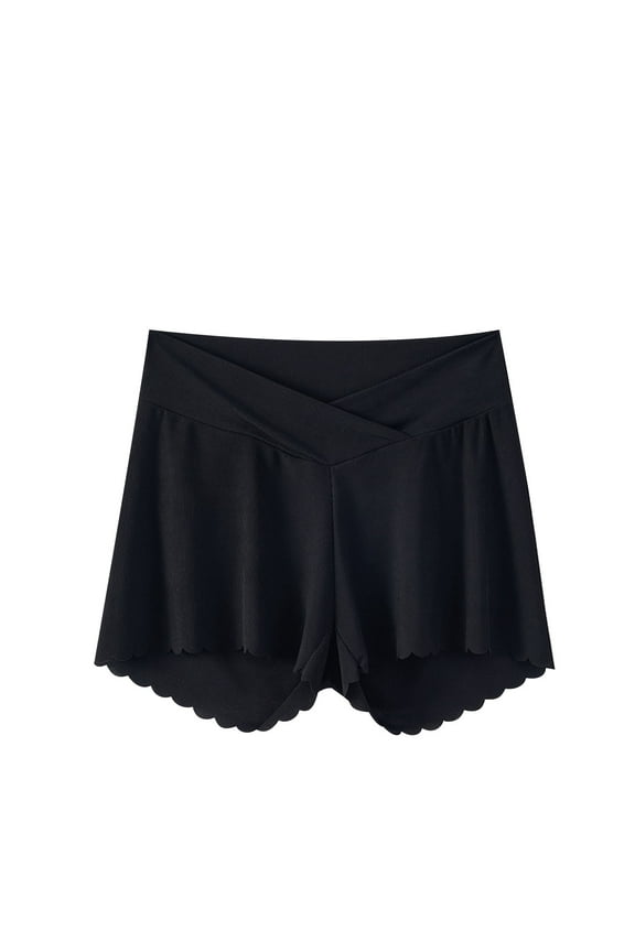 Women's Maternity Casual Shorts Clearance,Lounge Plus Size Breathable High Waist Workout Comfy Stretchy Pregnancy Shorts Black L