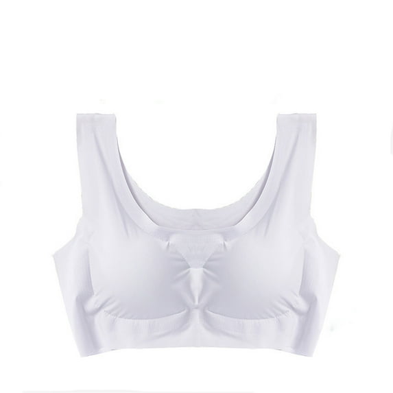 Hinvhai Women's Mind Sleep Underwear Plus Big-Size Comfort Sports Vest Bra without Steel Ring On Clearance Gray 20(XXXXXXL)