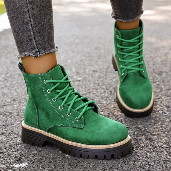 Hinvhai Women's Outdoor Waterproof Hiking Boot Snow Boots Walking Shoes Army Green 9(42)