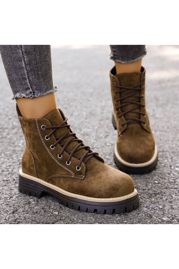 Women's Outdoor Waterproof Hiking Boot Snow Boots Walking Shoes Brown 8.5(41)