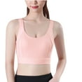 thumbnail image 1 of Hinvhai Women's Sports Yoga Bra Shockproof Fitness High Strength Big U Back Yoga Vest On Clearance Pink 8(L), 1 of 9