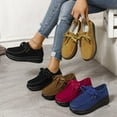thumbnail image 1 of Hinvhai Women's Suede Platform Wedge Loafers Moccasin Toe Comfort Casual Slip-on Loafer Shoes Non-Slip Walking Shoes Yellow 9.5(43), 1 of 8