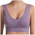 thumbnail image 1 of Hinvhai Women's Vest Yoga Comfortable Wireless Underwear Sports Bras On Clearance Purple 4(S), 1 of 3