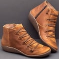 thumbnail image 1 of Hinvhai Women's Vintage Ankle Boots , Arch Support Shoes for Women, Ankle Boots, Non-Slip Orthopedic Boots, Waterproof Ankle Boots Brown 5.5(35), 1 of 4