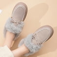 thumbnail image 1 of Hinvhai Women's Winter Flat Boots Warm Shoes Fleece Ankle Snow Boots Loafer Flats Platform Thick Plush Shoes Gray 6.5(38), 1 of 7