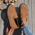 thumbnail image 1 of Hinvhai Womens Loafers Shoes Platform Chunky Penny Loafer Comfortable Slip On Work office Business Casual Dress Shoes Brown 7(39), 1 of 9
