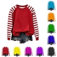 thumbnail image 1 of Hinvhai Womens Striped Sweatshirt Long Sleeve Crew Neck Color Block Casual Pullover Yellow XL(XL), 1 of 5
